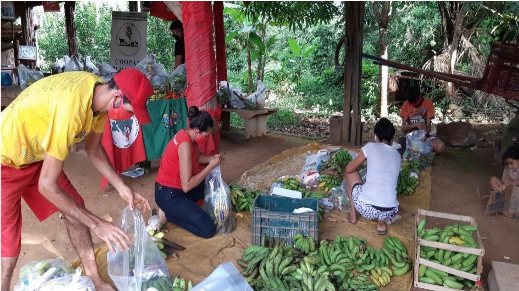 Coleta de alimentos para distribuição a comunidades carentes